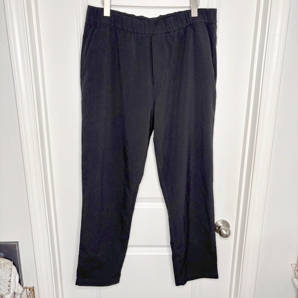 Lululemon Mens XL Ripstop Pull On Trouser Black Elastic Waist Drawstring  EUC‎